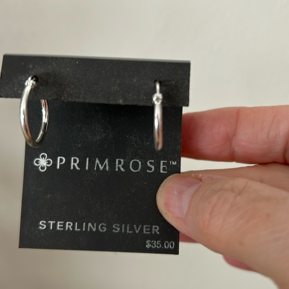 Sterling silver hoop earrings